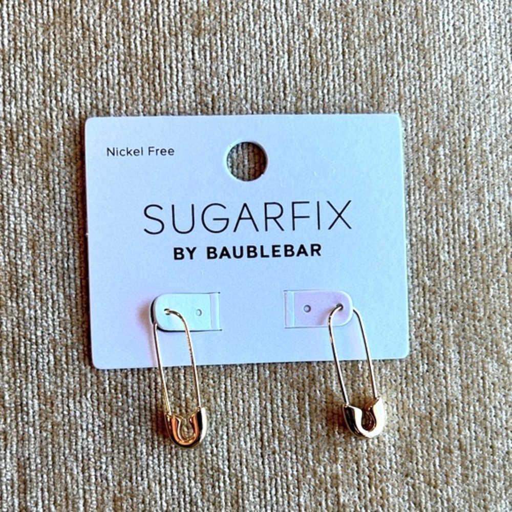 ⭐️LAST SET!⭐️ SUGARFIX by Baublebar Gold Tone Safety Pin Earrings